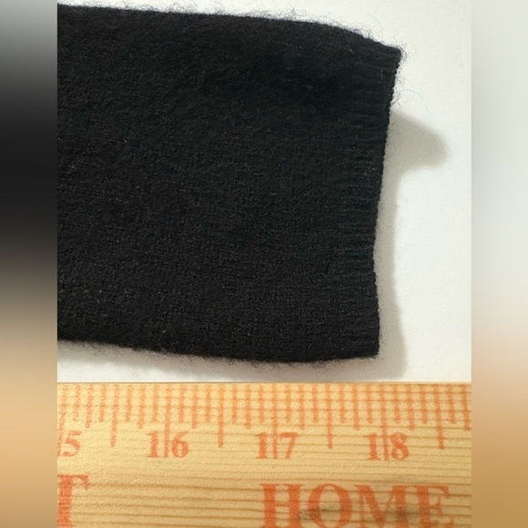 Cashmere Black Soft Open Front Waterfall Shawl Collar Cardi. Nordstrom Halogen - Picture 9 of 12